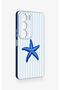 Vivo Y19S Compatible Blue Starfish Patterned Silicone Case - 3