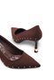 Luna Gala Women's Pointed Toe Thin Heeled Shoes 00123004 Matte Brown - 6