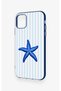 iPhone 11 Compatible Blue Starfish Patterned Silicone Case - 3