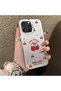 iPhone 16 Pro Max Compatible Hard Acrylic Back Silicone Edge Lens Protection Cherry Case - 2