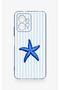 Redmi Note 12 4g Compatible Blue Starfish Patterned Silicone Case - 2