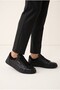 Men's Black Daily Orthopedic Comfortable Lace-Up Sneaker Shoes