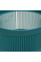 Ribbed Plastic Dustbin - 30×22 cm - Teal Blue / Rose - 2