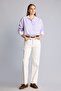 Oversize Contrast Collar Striped Poplin Shirt I8664Ax26Au - 2