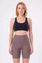 Women's Dusty Rose High Waist Side Pocket Above Knee Shorts Leggings
