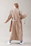 Women's Belted Long Trench Coat Oversized Cut - 4