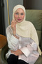 Crepe chiffon shawl - butter yellow - 2