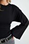 Wide Sleeve Crew Neck Modal Blouse - 6