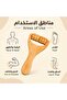 أداة تدليك خشبية يدوية ببكرات مزدوجة للرقبة والكتفين والجسم - 6
