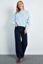 3 Thread Embroidered Lettering Raglan Sleeve Oversize Sweatshirt - 3