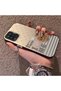 Samsung Galaxy A12/M12 Compatible Hard Acrylic Back Silicone Edge Lens Protection Rabbit Case - 3