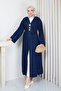 Women's Denim Jeans Kimono Cap with Gold Brooch