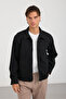 Men's Shirt Collar Button Sleeves Stripe Detailed Cashmere Coat - 2