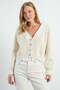 Collar and Hem Lace-Up Knitwear Cardigan - 4