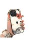 iPhone 16 Pro Max Compatible Hard Acrylic Back Silicone Edge Lens Protection Kitty Case