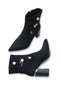 Leda Sia Women's Pointed Toe Heeled Boots 00120166 Black Suede - 2