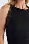 Lace Asymmetrical Cut Halter Neck Blouse - 5