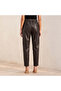 FAUX LEATHER CUT AND SEW DETAIL TROUSERS - 4