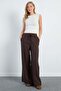 Tie-Waist Linen Look Trousers - 2