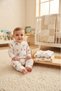 Cute Bear and Rabbit Patterned Set of 3 100% Cotton Report-Approved Baby Rompers - 3