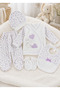 5-Piece Hospital Discharge Set Newborn Baby Bodysuit Set – Includes Hat, Gloves, Booties and Bib, Soft Textured Comfortable Baby Clothing Set - 3