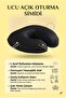 Black Open-Ended Orthopedic Sitting Ring Non-Collapsing Medium Hard Foam Cushion 43*9.5 cm Dvm-06S - 3