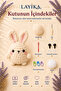 Velvet Marshmallow Rabbit Knitting Kit – Amigurumi Making Set with Video Guide M05 - 2