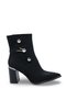 Leda Sia Women's Pointed Toe Heeled Boots 00120166 Black Suede - 4