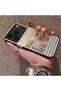 iPhone 17 Pro Max Compatible Hard Acrylic Back Silicone Edge Lens Protection Rabbit Case - 3
