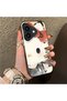 iPhone 16 Compatible Hard Acrylic Back Silicone Edge Lens Protection Kitty Case - 2