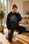 Women's I'M Really Not Funny Printed Hooded Kangaroo Pocket Cotton Casual Sweatshirt