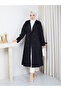 Double-Breasted Collar Belted Button Detailed Lined Hijab Trench Coat Rc3167