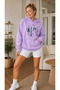Women's Pine Trees Graphic Printed Hooded Kangaroo Pocket Cotton Casual Sweatshirt