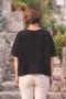 Black Openwork Mercerized Knitwear Blouse - 2