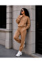 Sweatsuit Sets - Beige - Plain - 3