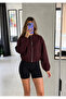 Kaşe Bomber Zippered Crop Jacket