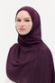 Plain Rami Shawl - Plum - 4