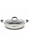 AlpenBerg Silver 3-Ply Stainless Steel Low Casserole with Glass Lid — 4.1 Litre