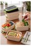 Green Lunch Box 3 Compartments 1 Piece 3 Compartment Lunch Container Food Storage Container Portable Lunch - 2