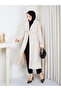 Double-Breasted Collar Belted Button Detailed Lined Hijab Trench Coat Rc3167 - 4