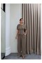 Belted Pleated Detail Double Suit