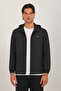 Men's Black Hooded Waterproof and Windproof Raincoat-Seasonal Jacket - 2