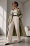 Women's Long Double-Breasted Trench Coat with Buttons Classic Model Tc0635 - 4
