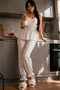 Women's Homewear Anti-Pilling Double White Pajama Set - 3