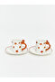 Lcw Home Mixed Pumpkin Printed Porcelain Coffee Cup Set for 2 People - 3
