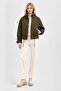 Women's Premium Rail Stitched Stand Collar Snap Fastener Zipper Quilted Coat - 3