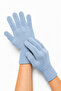Unisex Full-Fingered Baby Blue Colored Knitwear Gloves - 2