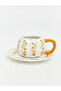 Lcw Home Ecru Pumpkin Printed 2-Person Porcelain Coffee Cup Set - 4