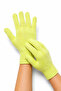Unisex Full-Fingered Yellow Knitwear Gloves - 3