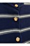 Women's Cardigan Knitwear Crew Neck Striped Buttoned - 5
